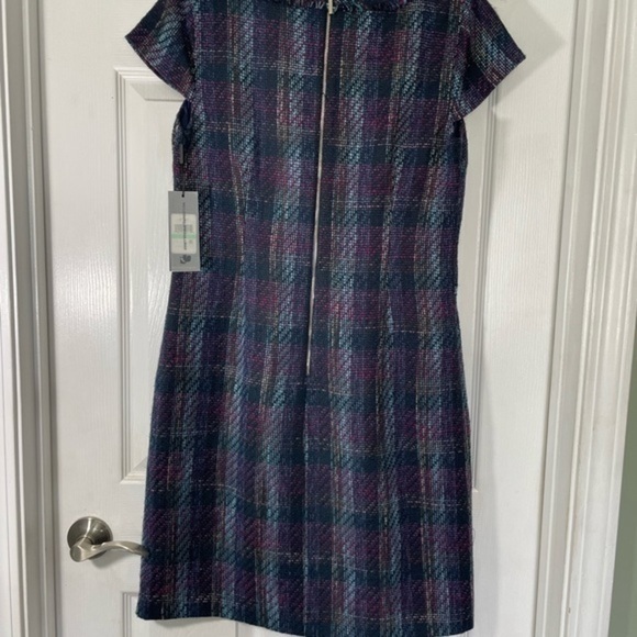 Karl Lagerfeld Paris Tweed Fringe Sheath Dress| Size 8 NWT - Picture 4 of 12